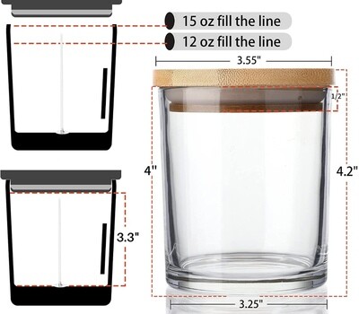 15 oz Tumbler Custom Logo Jar Candle Package