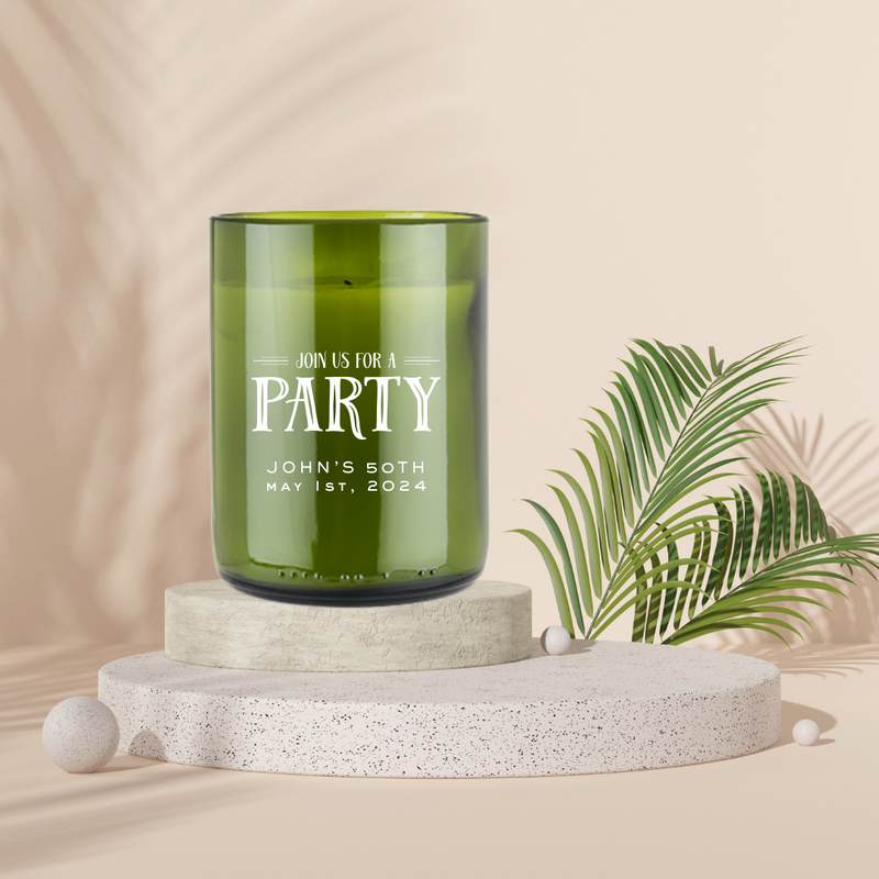 Personalized Let&#39;s Party Candle