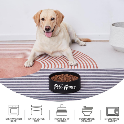 Custom Ceramic Dog Bowl - Personalize with Your Pet&#39;s Name
