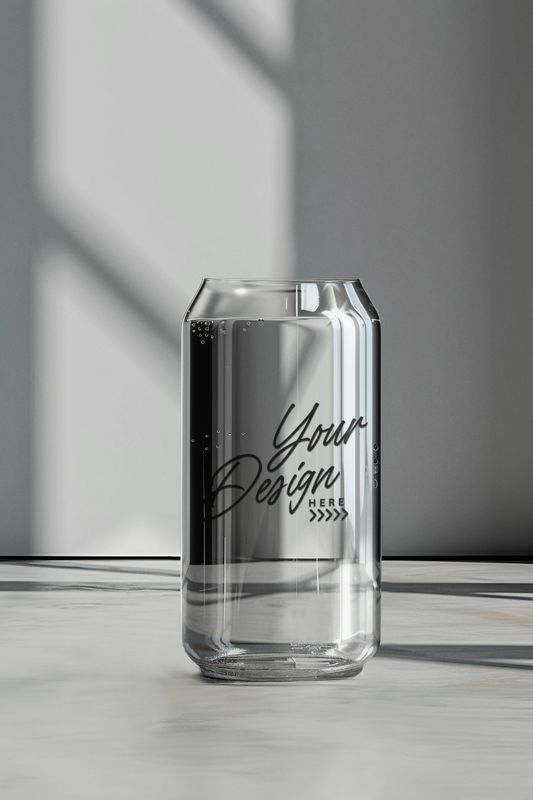 Can Glass With Logo