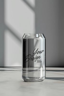 Can Glass With Logo