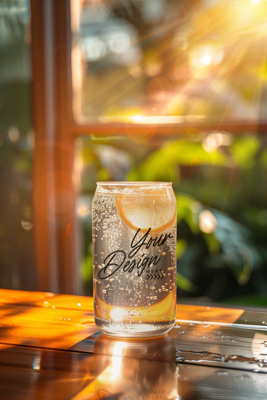 Can Glass With Logo