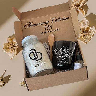 Personalized Happy Anniversary Candle Making Kit