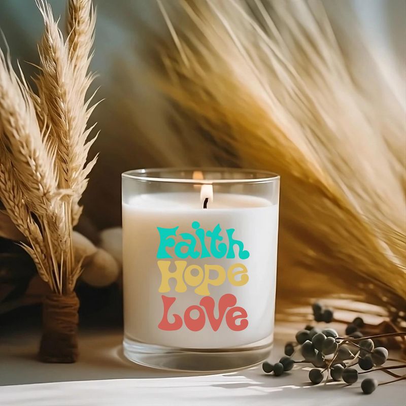 Faith Hope Love Candle