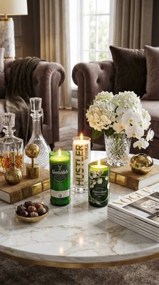 Custom Upcycled Bottle Candle