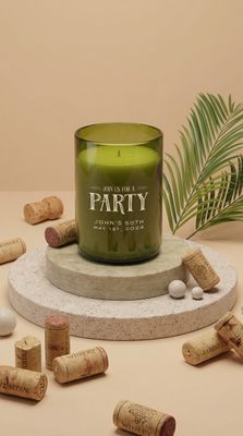 Personalized “Let’s Party” Celebration Candle