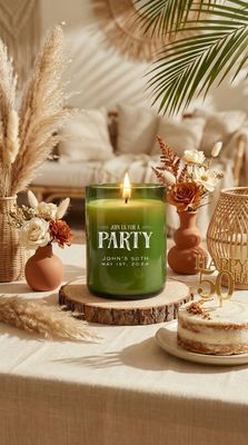 Personalized “Let’s Party” Celebration Candle