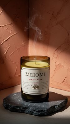 Meiomi Upcycled Bottle Candle