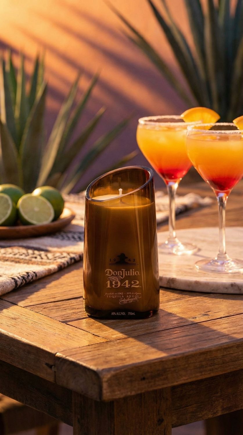 Don Julio 1942 Upcycled Bottle Candle