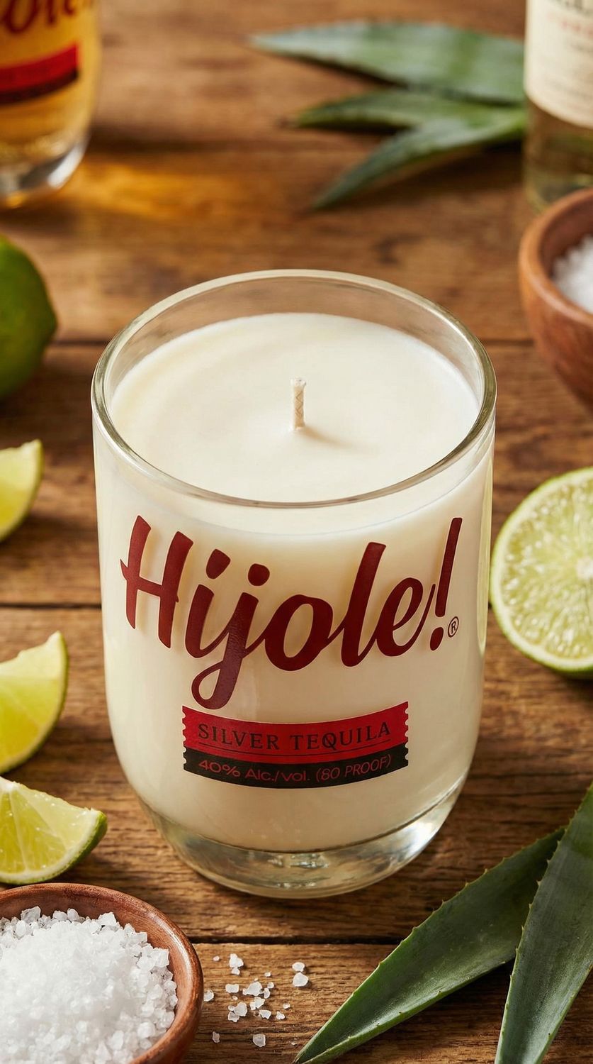 Hijole! Upcycled Bottle Candle