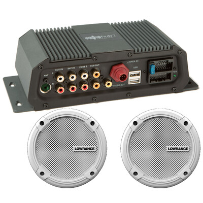 Sonichub 2 Marine Audio Server and 6.5" Speakers