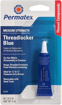 Permatex 24200-12PK Medium Strength Threadlocker Blue, 6 ml