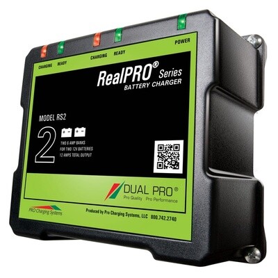 RealPRO Series Battery Charger - 12A - 2-6A-Banks - 12V/24V