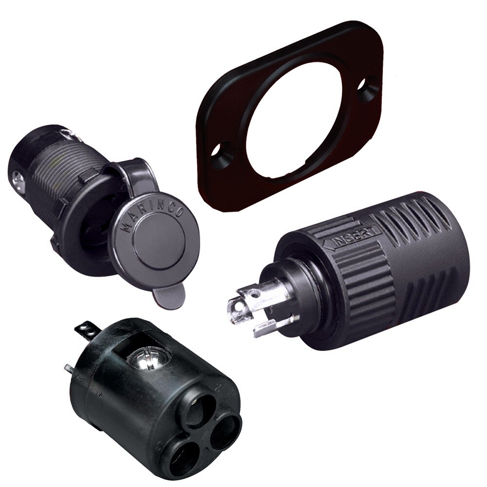 MARINCO CONNECTPRO CHARGING/TROLLING RECEPTACLE, PLUG &amp; 6-GUAGE ADAPTER