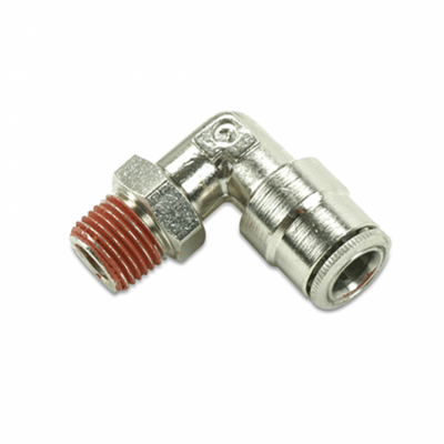 Cylinder Push Fitting w/ 90 ° Swivel For 1/4&quot; Tubing