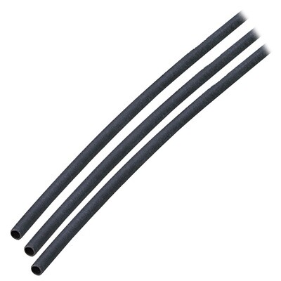 ANCOR ADHESIVE LINED HEAT SHRINK TUBING (ALT) - 1/8&quot; X 3&quot; - 3-PACK - BLACK