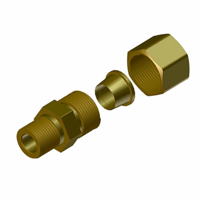 Compression Straight Fitting - 5/16&quot; w/ Ferrule