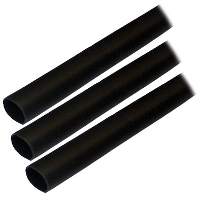 ANCOR ADHESIVE LINED HEAT SHRINK TUBING (ALT) - 1/2&quot; X 3&quot; - 3-PACK - BLACK