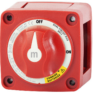 BLUE SEA 6011 M-SERIES (MINI) BATTERY SWITCH DUAL CIRCUIT PLUS