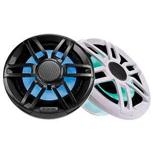 Fusion XS-FL65SPGW 6.5&quot; RGB 200W Marine Speakers Grey/White Grilles