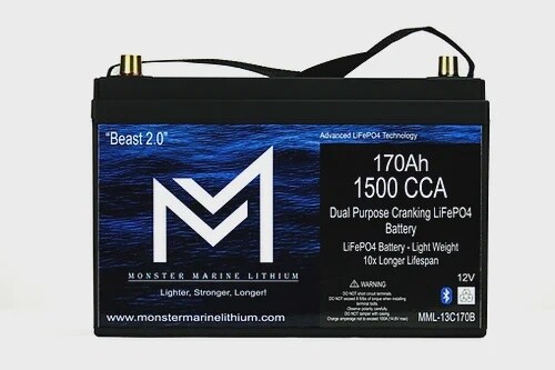 1500 CCA 170AH Dual Purpose Cranking Lithium Beast 2.0 Bluetooth