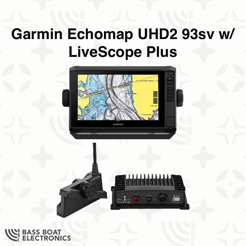 GARMIN ECHOMAP UHD2 93sv w/ LiveScope PLUS Bundle