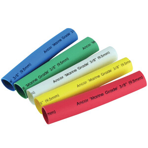 ANCOR ADHESIVE LINED HEAT SHRINK TUBING - 5-PACK, 3&quot;, 12 TO 8 AWG, ASSORTED COLORS