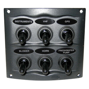 MARINCO WATERPROOF PANEL - 6 SWITCHES - GREY