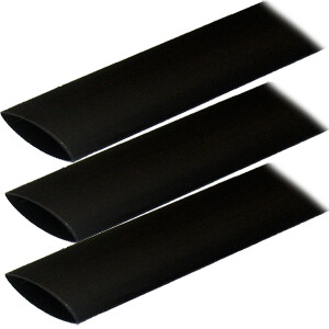 ANCOR ADHESIVE LINED HEAT SHRINK TUBING (ALT) - 1&quot; X 6&quot; - 3-PACK - BLACK