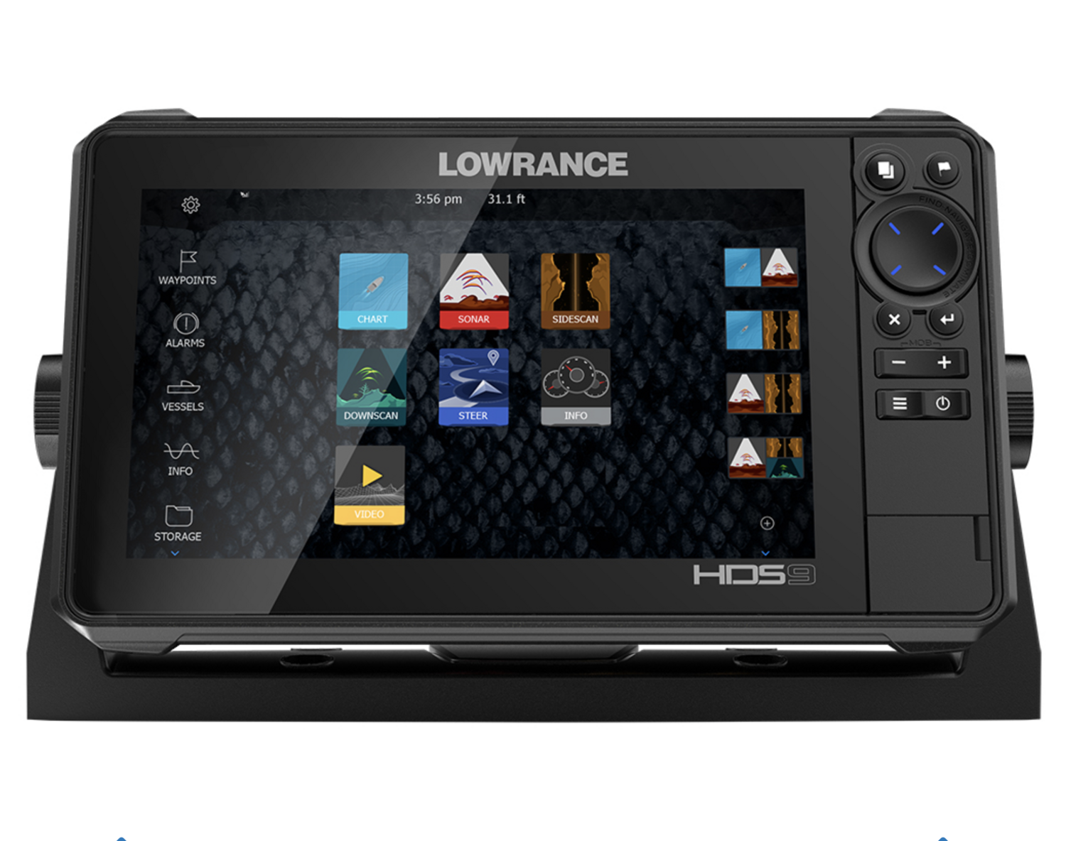 LOWRANCE HDS-9 LIVE W/ACTIVE IMAGING 3-IN-1 TRANSOM MOUNT & C-MAP PRO CHART