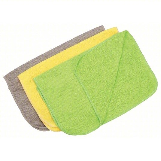 CARRAND Microfiber Cloth: Microfiber, New, Assorted, 12 in x 16 in, Medium Duty