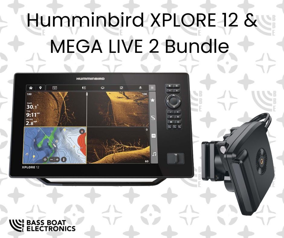 HUMMINBIRD XPLORE 12 CMSI+ CHO &amp; MEGA LIVE 2 BUNDLE