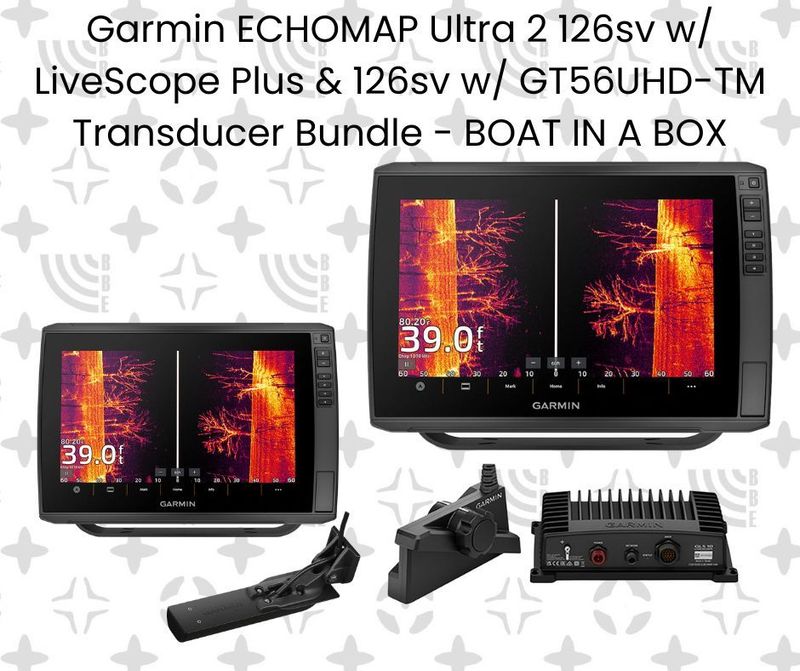 Garmin ECHOMAP Ultra 2 126sv w/ LiveScope &amp; GT56UHD Transducer Bundle