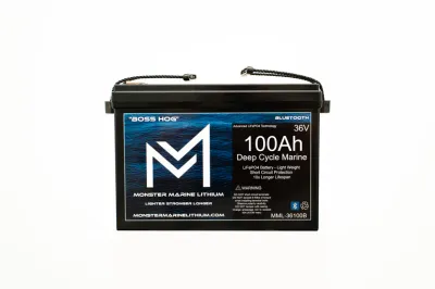 Monster Marine 36V 100Ah Lithium Deep Cycle Trolling Battery &quot;Boss Hog&quot;