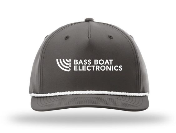 White Richardson 5 Panel Classic Rope Cap/Dark Grey