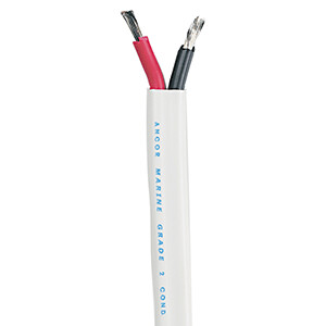 ANCOR 12/2 AWG Flat Duplex Cable Red/Black 2x3mm² (Per Foot)