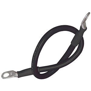 ANCOR 4 AWG Battery Cable, 18" Black, 5/16" Stud (21mm² Wire, 7.93mm Stud Size)