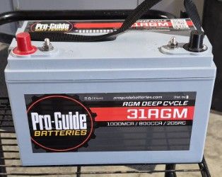 PRO-GUIDE 12V Group 31 AGM Deep Cycle Battery/USED *In Store Pick-Up Only*