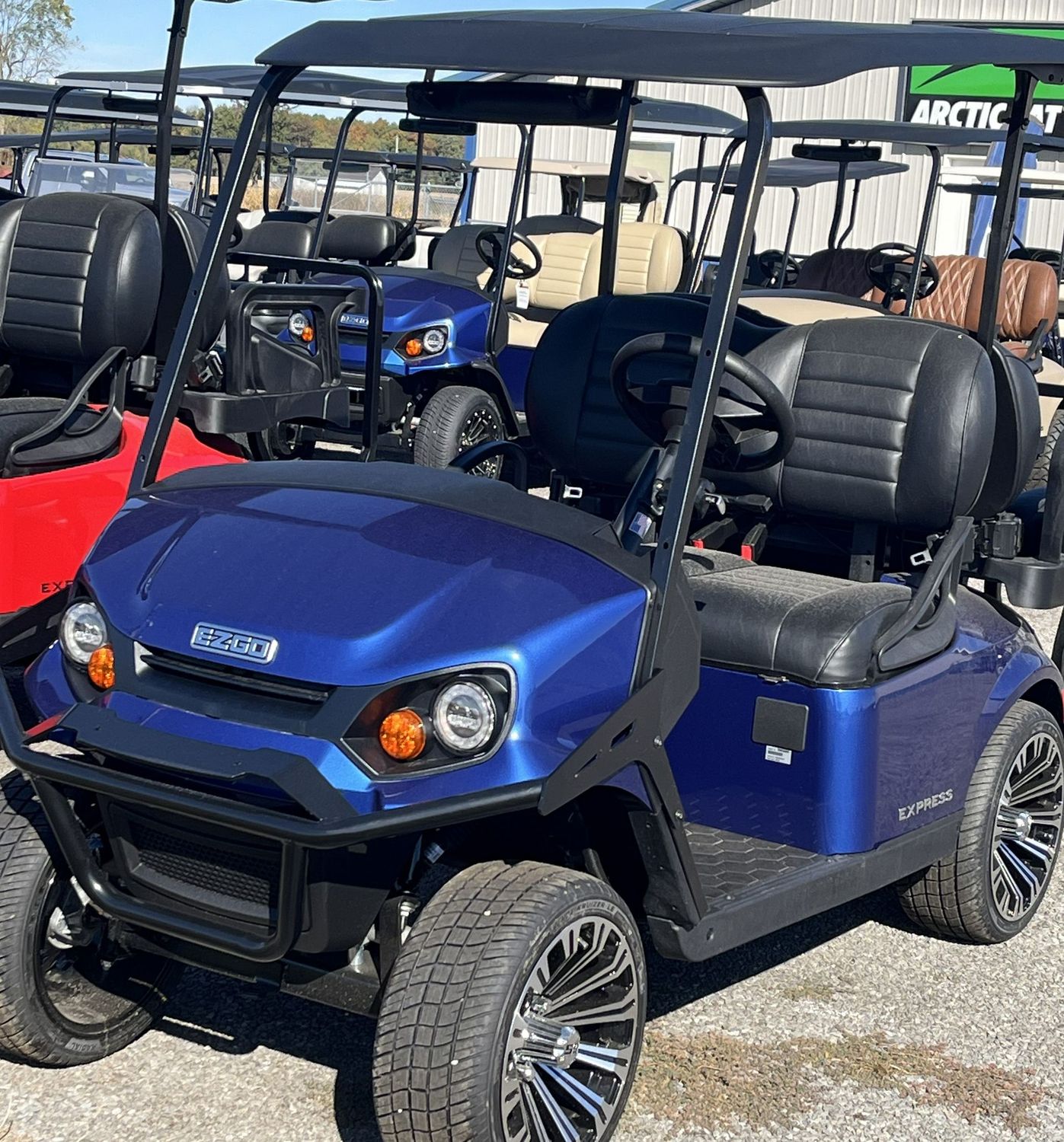 2026 EZGO Express 4 Gas Electric Blue