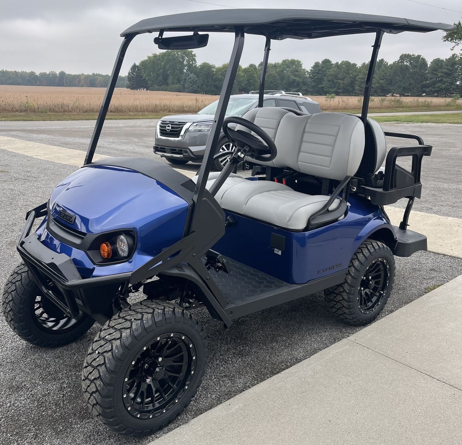 2026 EZGO Express 4 Gas Golf Cart Electric Blue