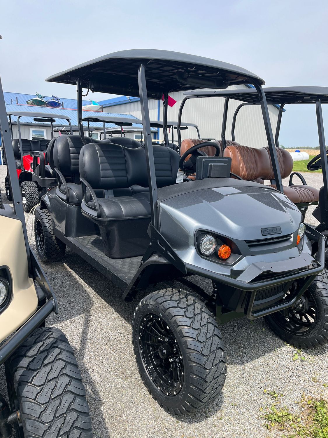 2026 E-Z-GO Express 6 Summit XT Gas Golf Cart in Metallic Charcoal