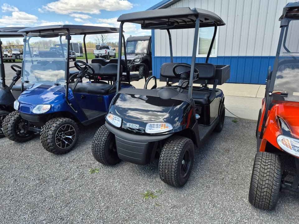2020 E-Z-GO RXV Elite Electric Cart with utility bed - BLACK