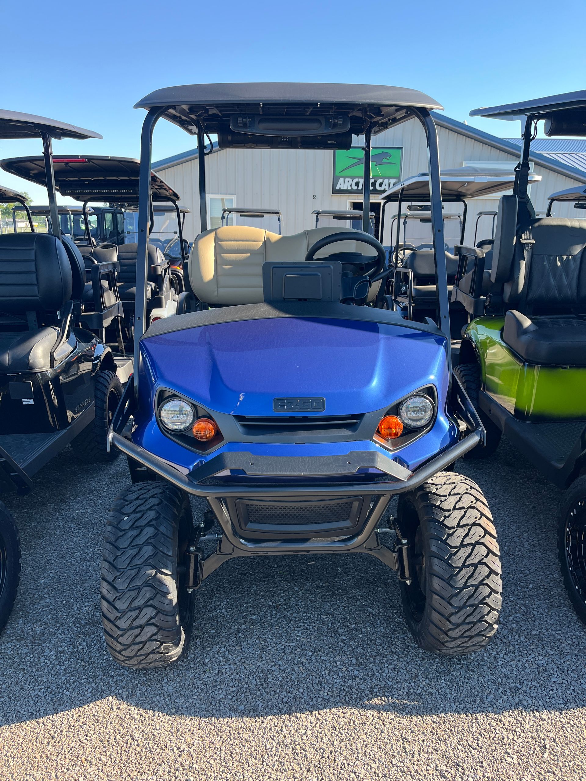 ​2026 E-Z-GO Express 4 Gas Summit XT Package in Electric Blue