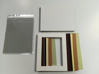 Pack of 10 - 6 x 8" to fit 6 x 4" Mount Pack - Random Colours