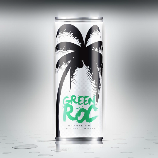 Green Roc Sparking Coconut Water, 12 oz. Single Can