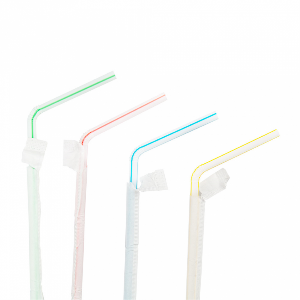 Pailles flexible en sachet 23 cm - 250 U