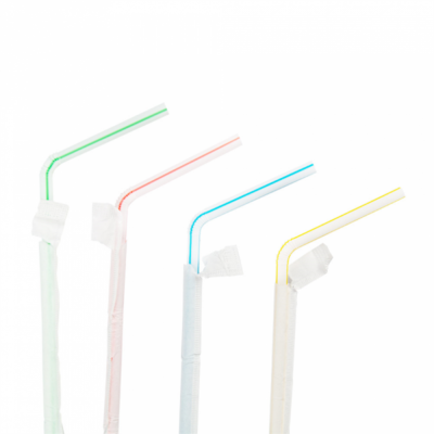 Pailles flexible en sachet 23 cm - 250 U