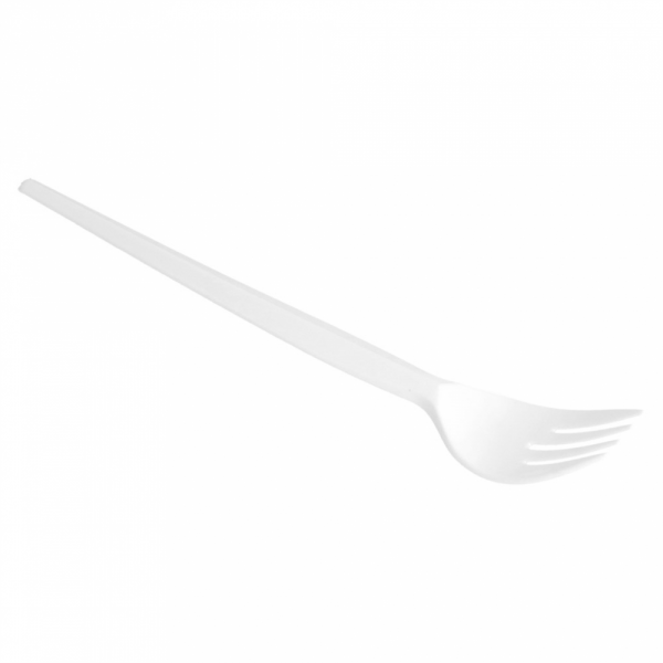 Fourchette économique blanc PS 17,5 cm - 100 U