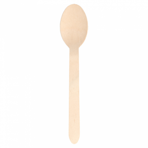 Cuillère bois naturel 15,8 cm - 100 U