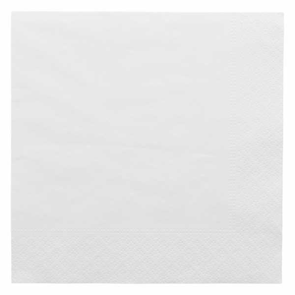 Serviette blanche Ecolabel 2 Plis 33x33 cm - 100 U
